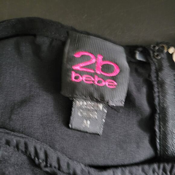 Bebe Black and Blue Sleeveless Mini Dress - Size Medium - Picture 6 of 6